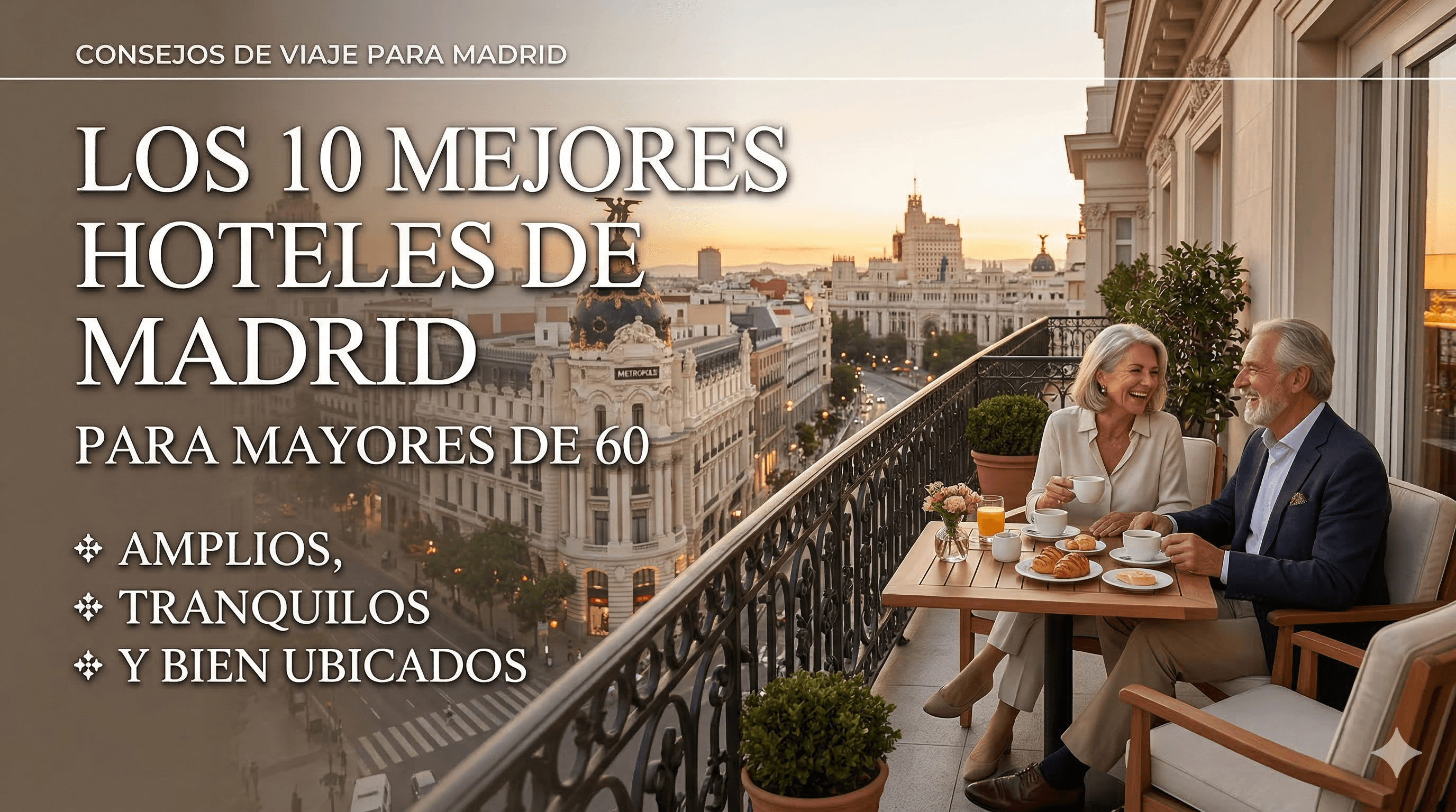 Los 10 mejores hoteles de Madrid para mayores de 60: amplios, tranquilos y bien ubicados