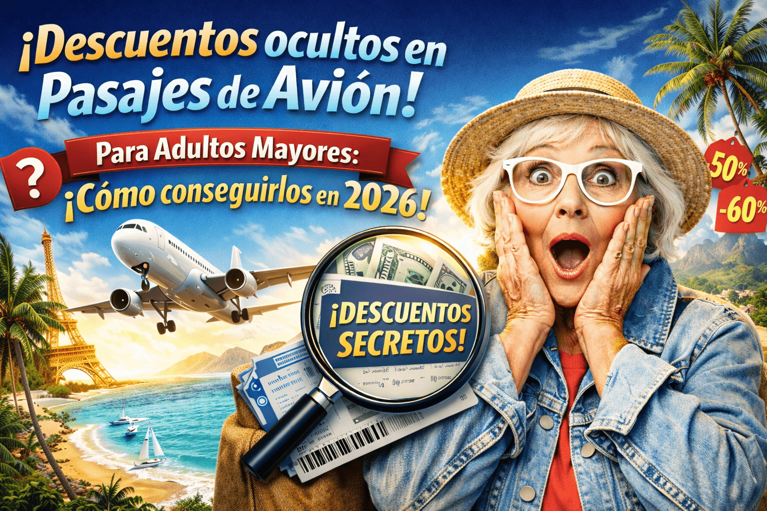 Descuentos ocultos en pasajes de avión para adultos mayores: cómo conseguirlos en 2026
